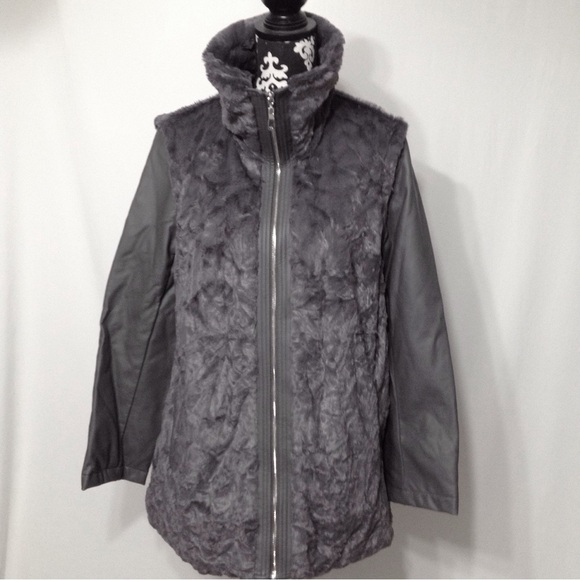 Dennis Basso Faux Fur Zip Front Jacket with Zip-Off Sleeves - Picture 11 of 11